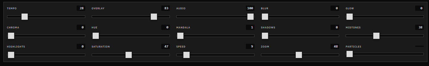 Haluzator tuning controls
